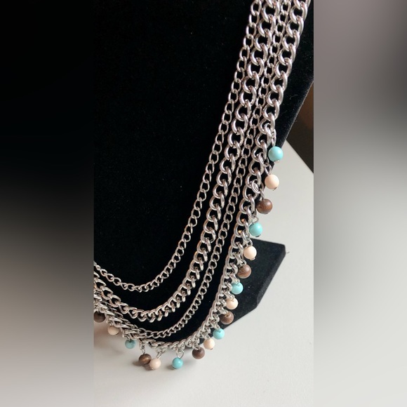 🎉Multi Strand Necklace w/Beads, Charms and Link Chains - Picture 6 of 9